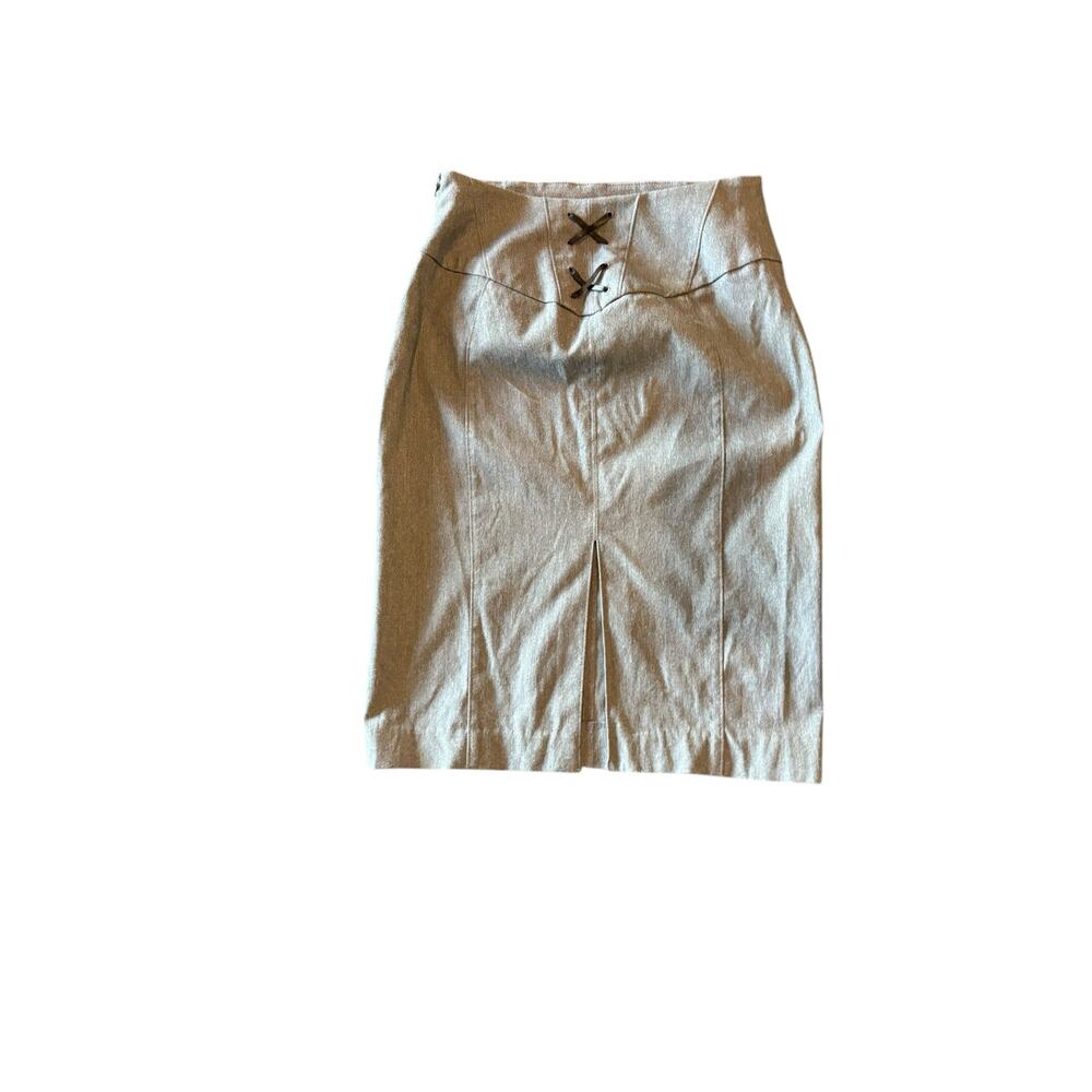 Express Grey Pencil Skirt Sz. 6 - Corpcore, Office Siren, Midi, Academia, Corset